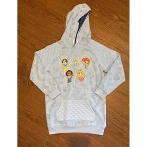 Disney Girls Blue Quilted Character Hoodie Snow White Mirabel Jessie L 10/12